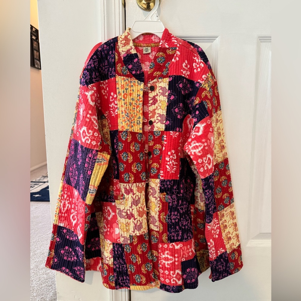 Colorful Patchwork Women's Jacket - Picture 4 of 4